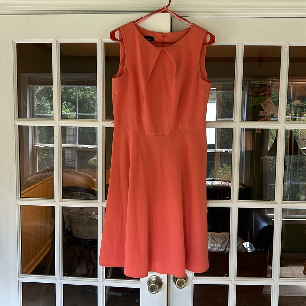 Coral colored dress. Great condition! Size 12.